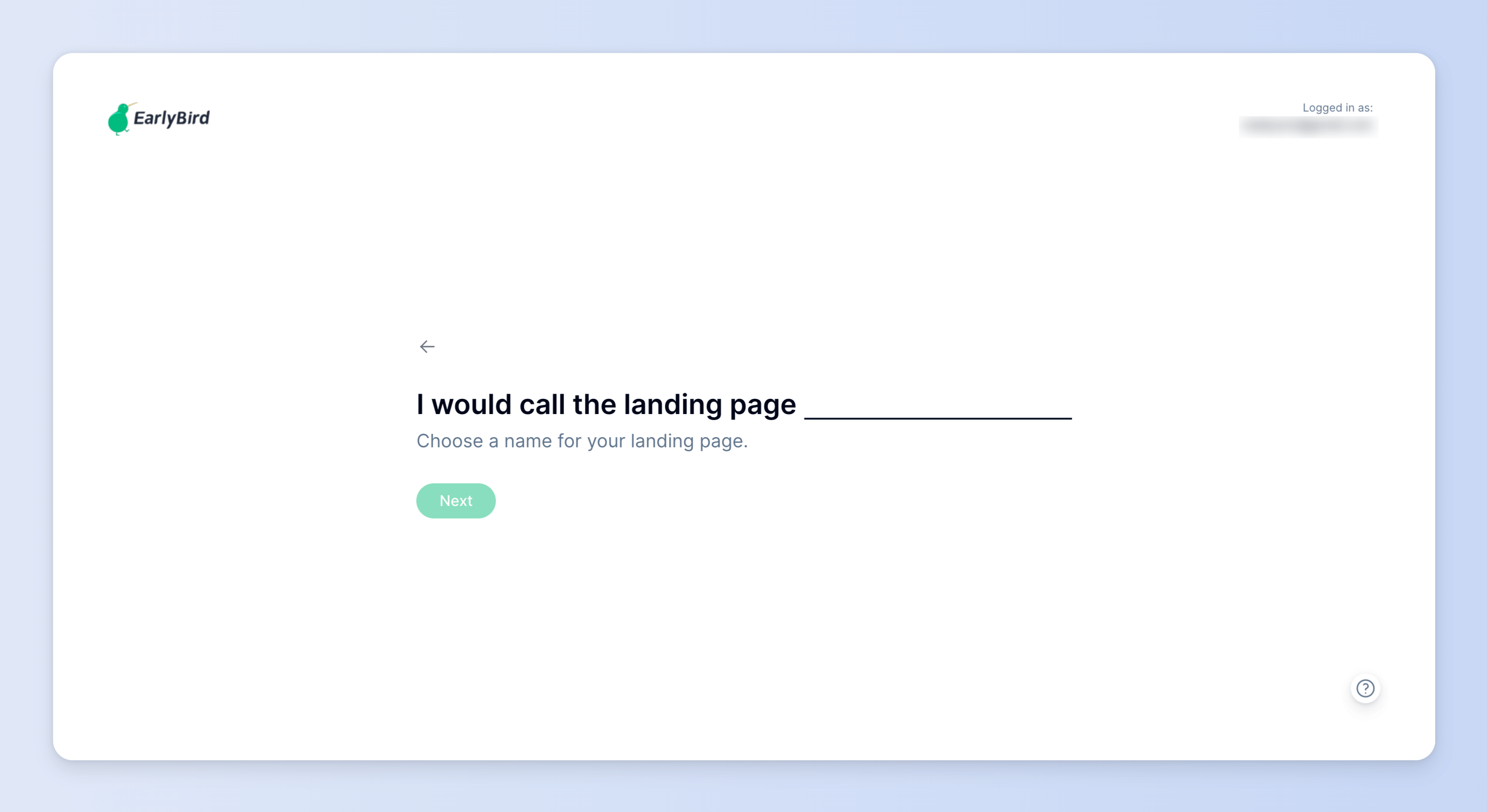 Give your landing page a name